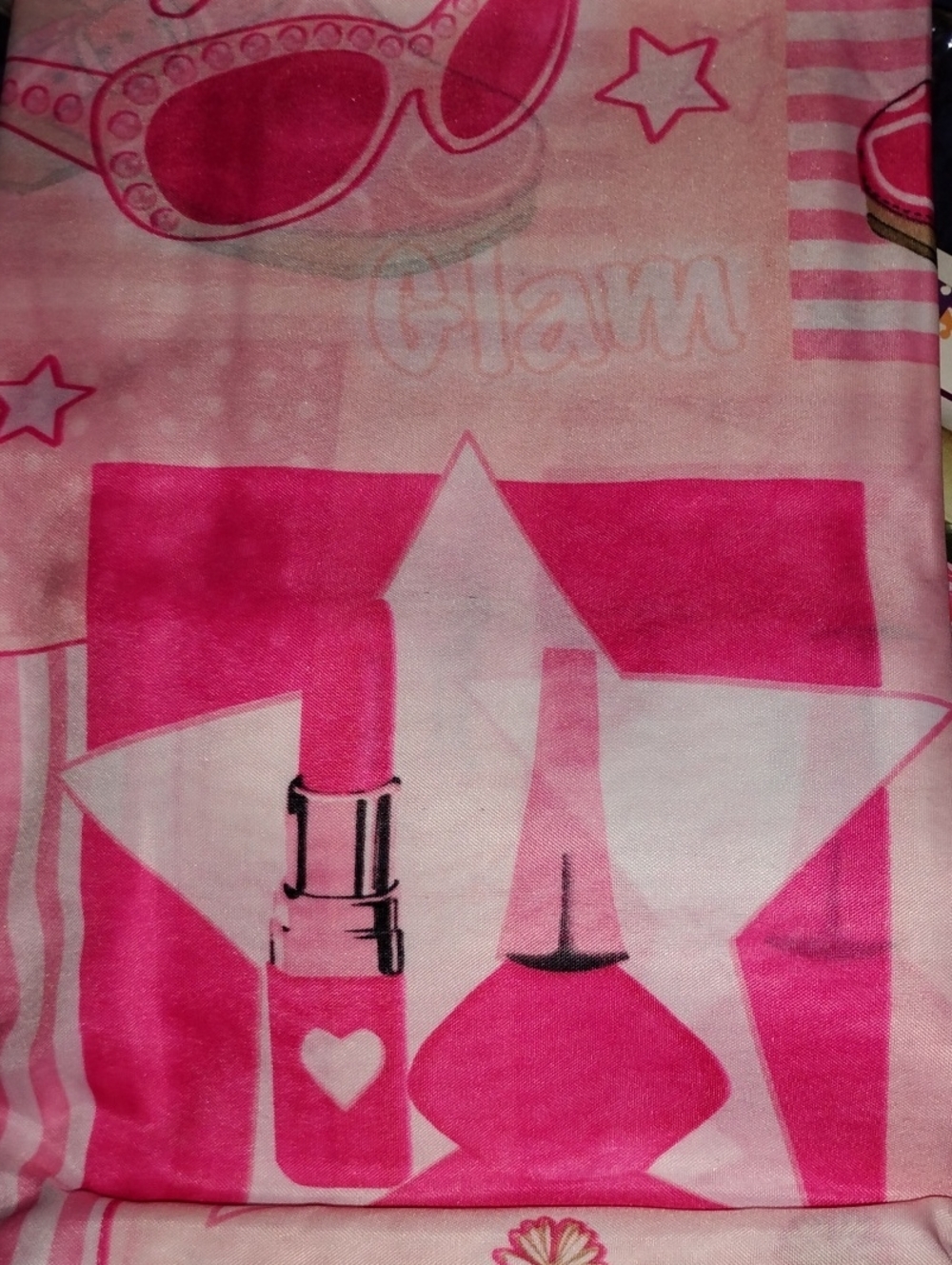 Better Homes And Gardens Hot Pink Glam Cosmetic Shower Curtain Panel